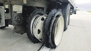 Semi Tire Repair from hot road conditions